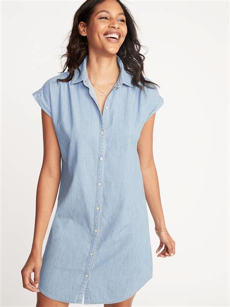 old navy chambray shirt dress.